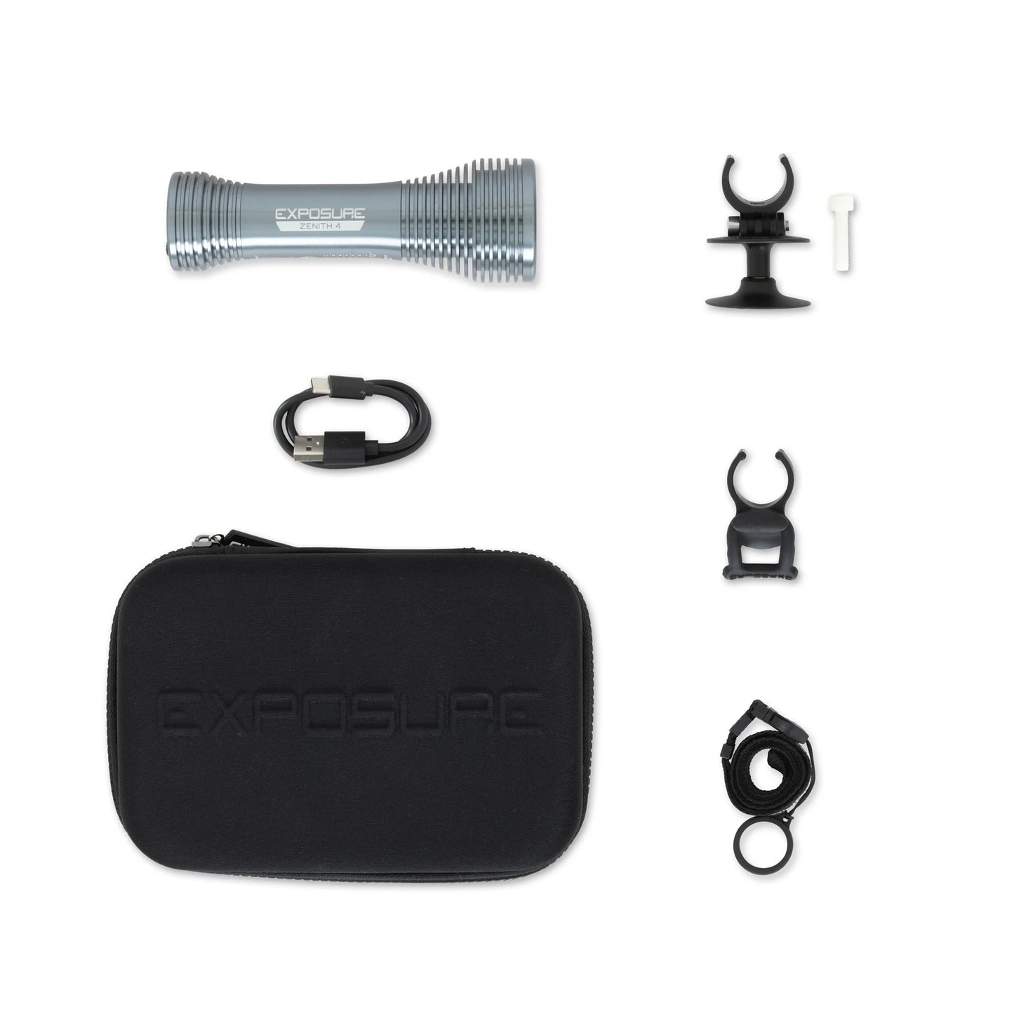 LUCI DI ESPOSIZIONE ZENITH GUN METAL MK4 Luce anteriore con montaggio sul casco