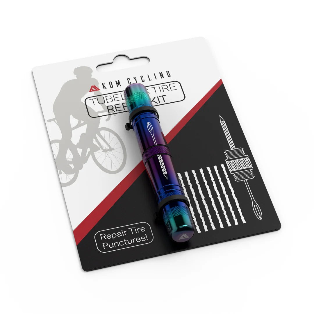 KOM CYCLING Kit di riparazione Tubeless Iridescente