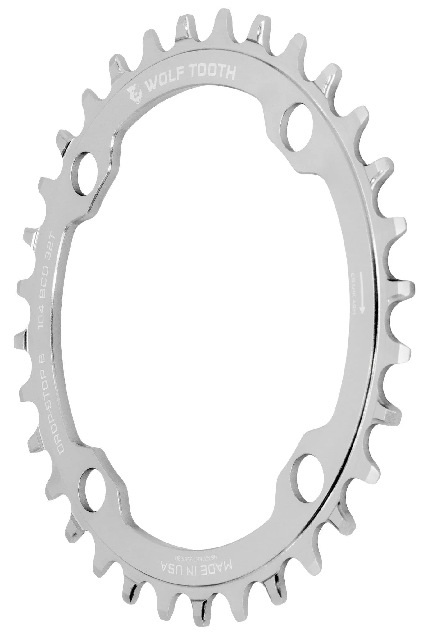 WOLF TOOTH DROP-STOP B 104 mm Raw Silver Mono Deck