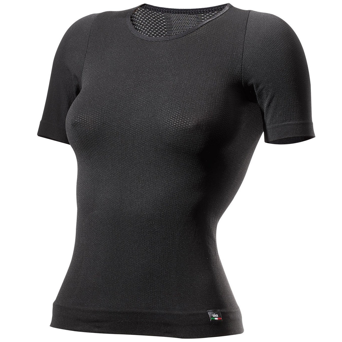 SIXS FTS1 Intimo donna a maniche corte Nero