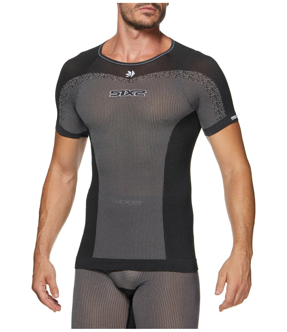SIXS TS1L BT Biancheria intima a manica corta Nero carbone