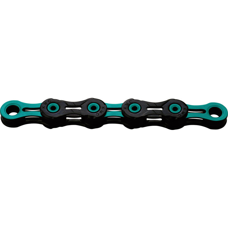 Catena cerata 12V KMC DLC12 nero/turchese