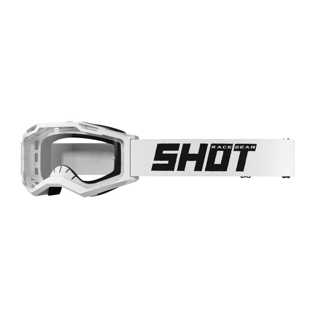 Maschera Shot Assault 2.0 Solid bianca lucida