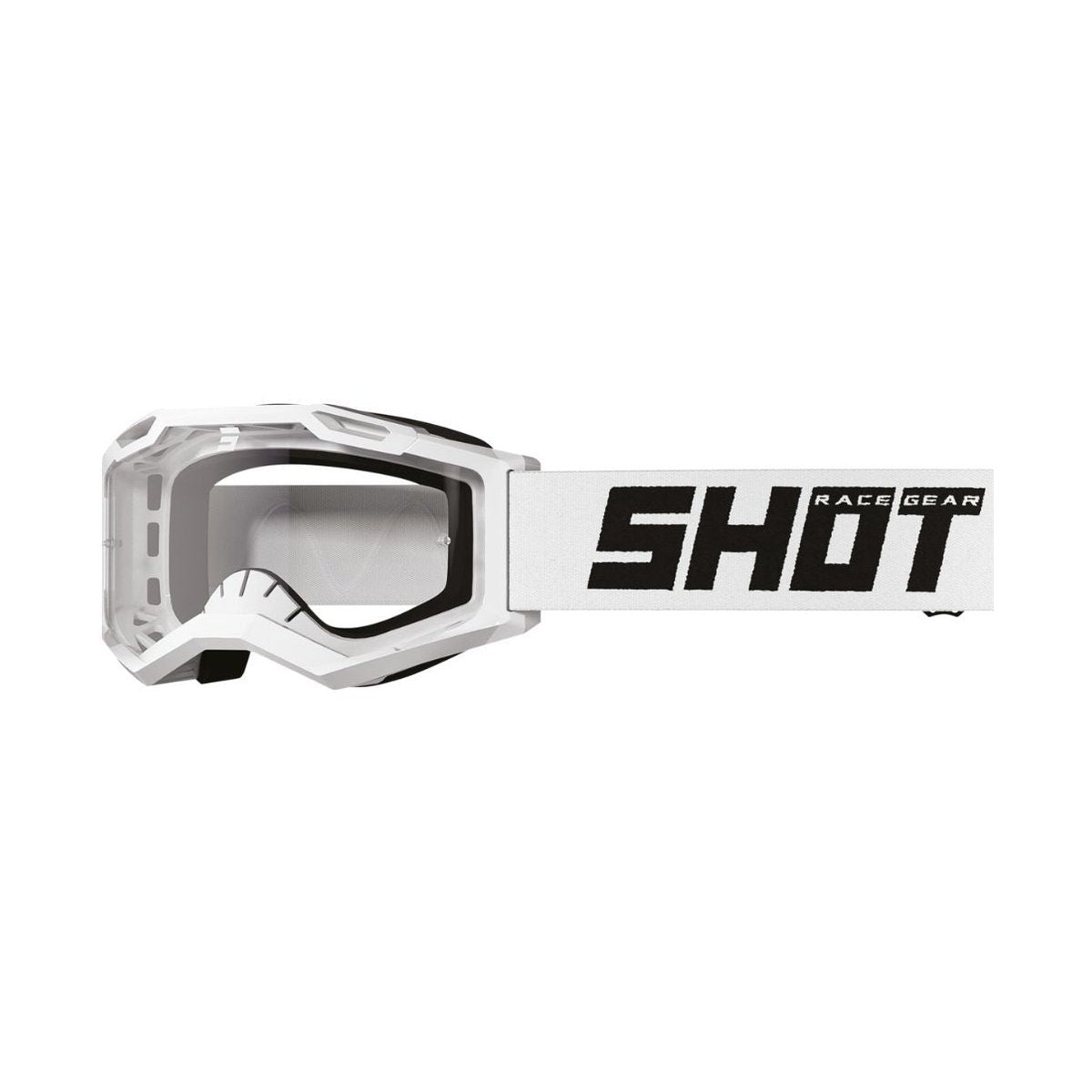 Maschera Shot Rocket Kid 2.0 Bianco Lucido