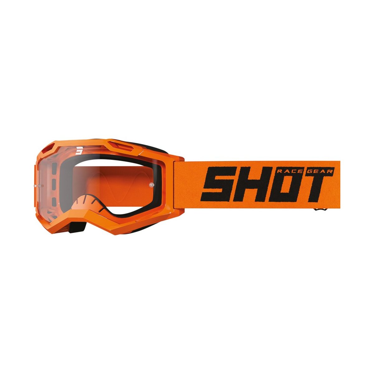 Maschera Shot Rocket Kid 2.0 Solid arancione neon lucido