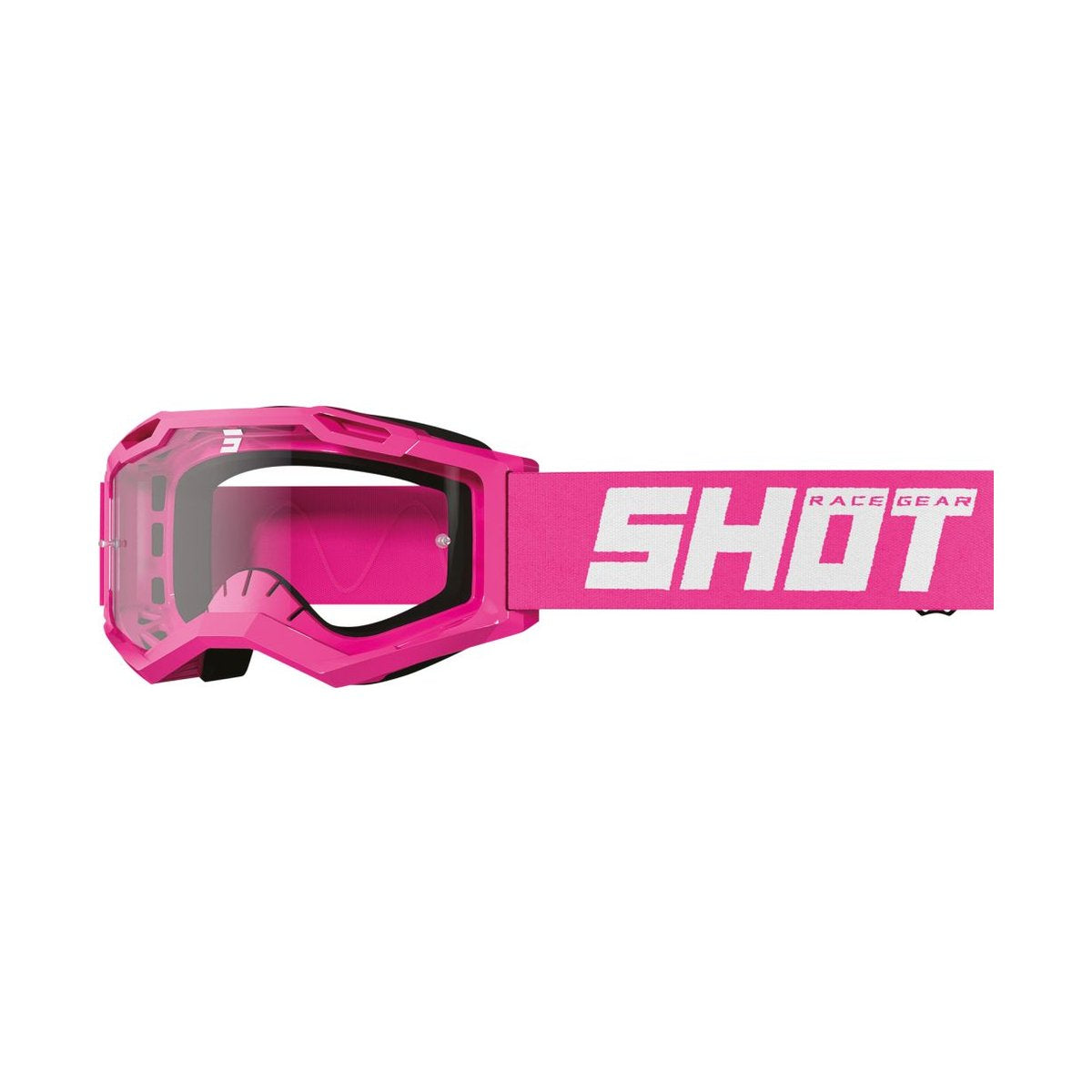 Maschera Shot Rocket Kid 2.0 Solid rosa neon lucido