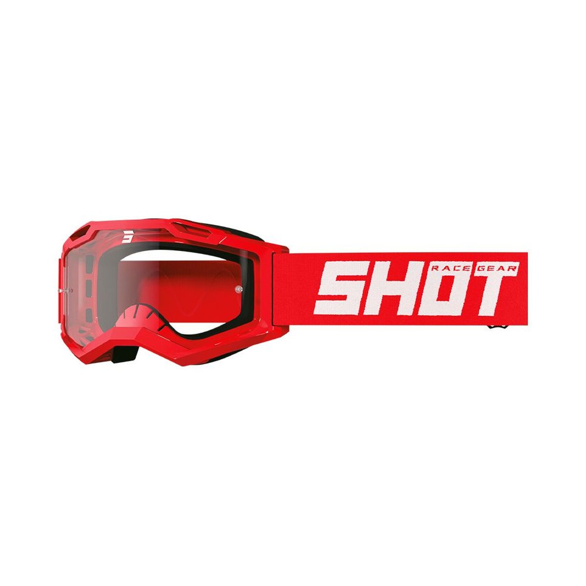 Maschera Shot Rocket Kid 2.0 Solid Red lucida