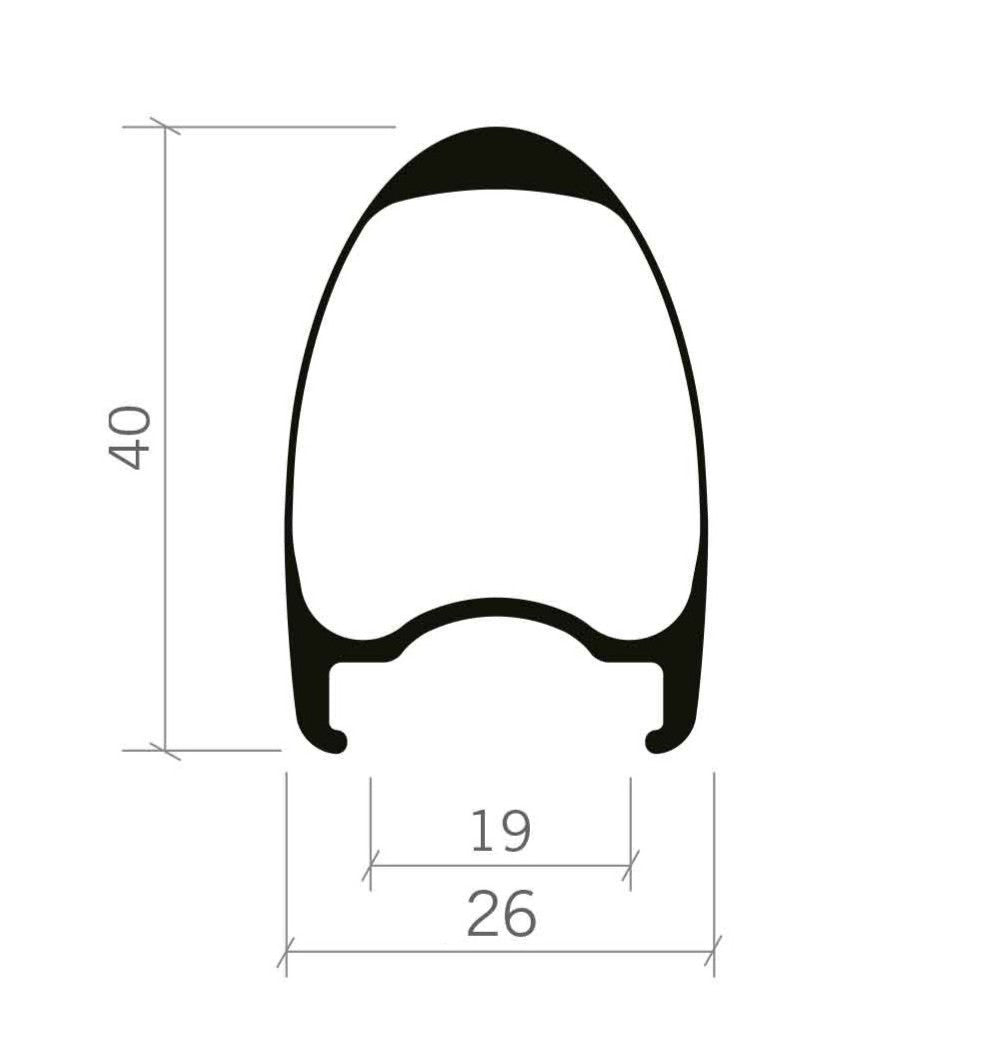Coppia di ruote VISION METRON 40 SL 3K Tubeless Ready (bloccaggio centrale)