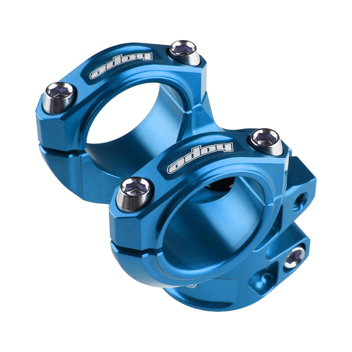 Attacco manubrio HOPE GRAVITY 20 mm blu — vista principale su sfondo bianco