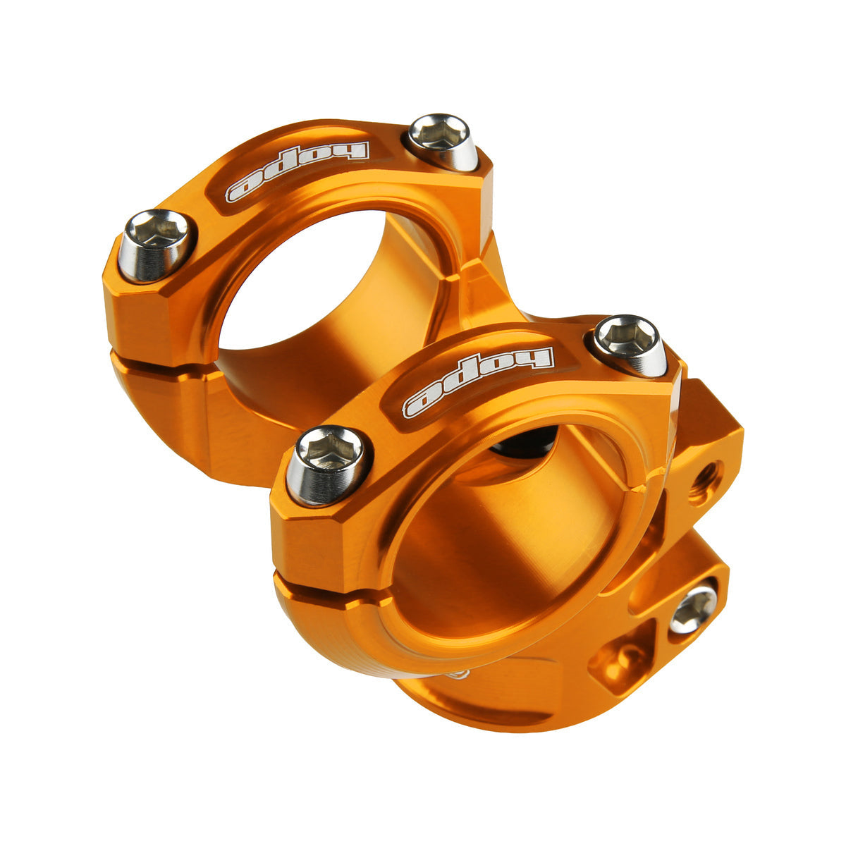 Attacco manubrio HOPE GRAVITY 20 mm arancione — vista principale su sfondo bianco