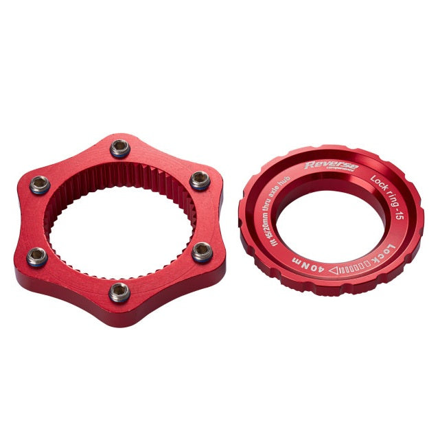 COMPONENTI INVERSE Adattatore Centerlock Rosso