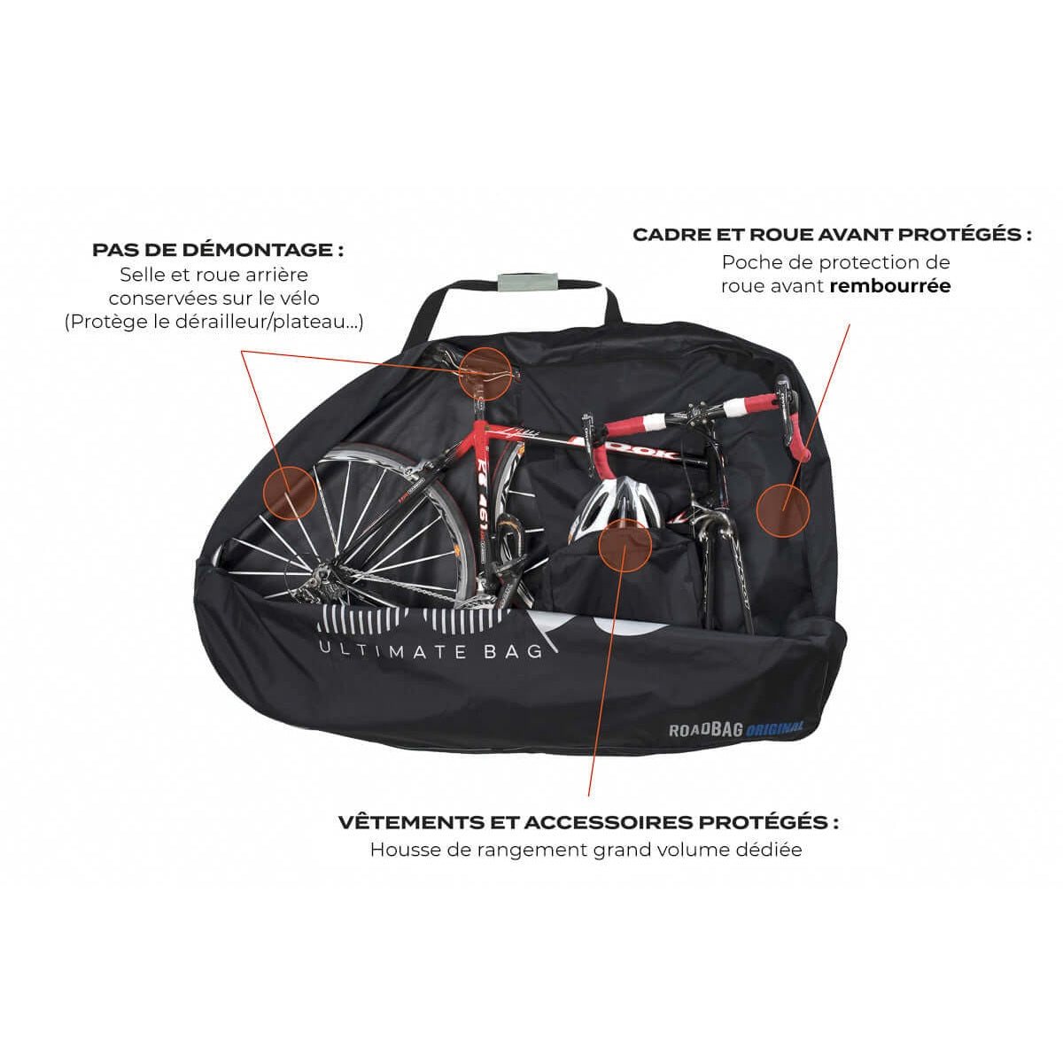 BUDS ROADBAG ORIGINAL Copertura per bicicletta nera