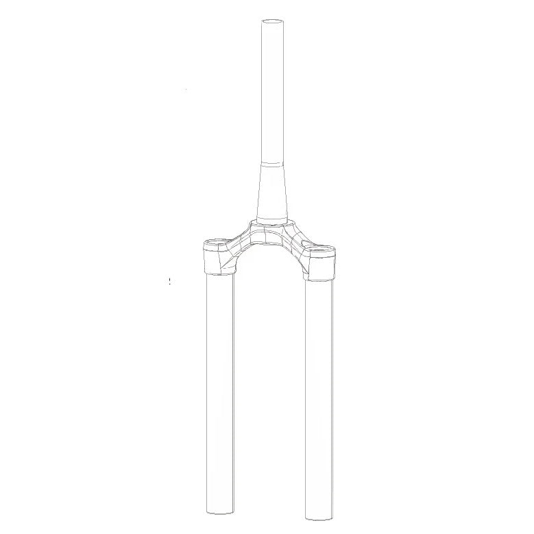 Gruppo testa/cannotto/steli ROCKSHOX ZEB DebonAir 27.5"/29" cannotto conico Ø63 mm offset 44 mm nero Diffusion