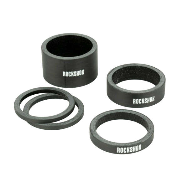 Kit di distanziali in carbonio ROCKSHOX UD da 1"1/8 nero