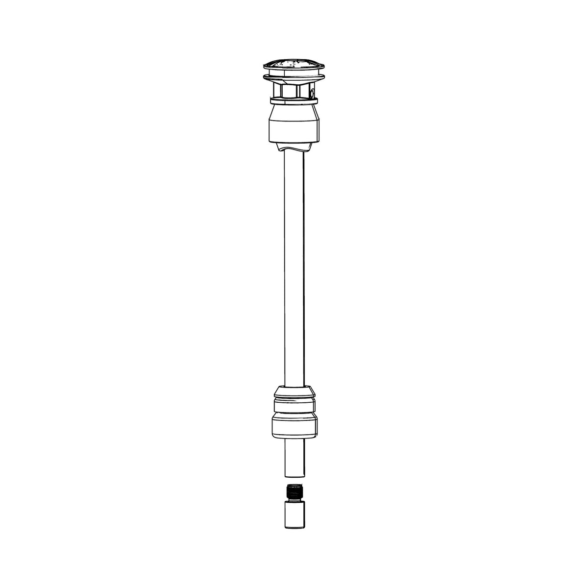 Kit asta pneumatica DEBONAIR ROCKSHOX 100 mm-29" (35 mm) per SID C1 (2021) — illustrazione tecnica