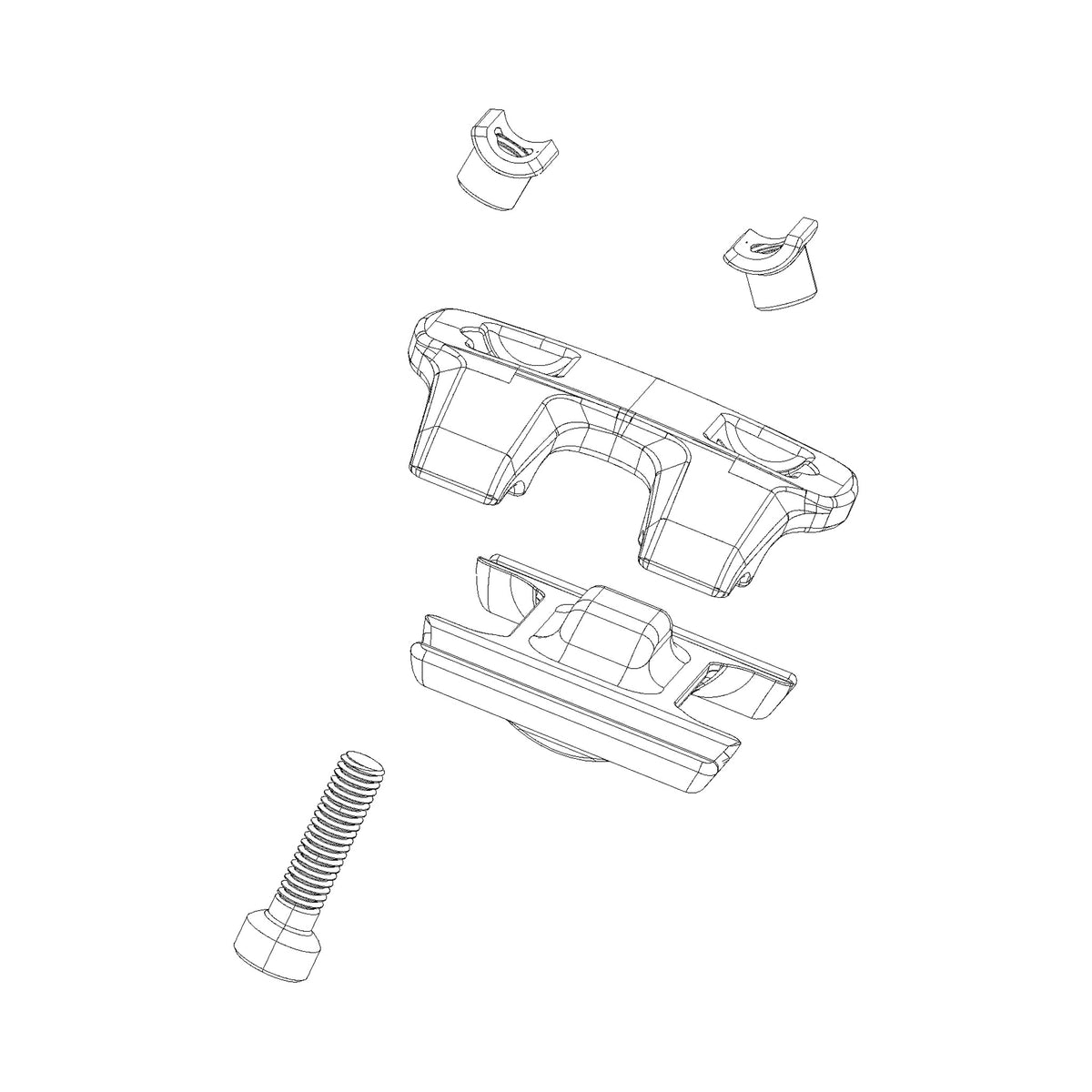 Kit collarino della testa per reggisella ROCKSHOX REVERB AXS B1 — illustrazione tecnica