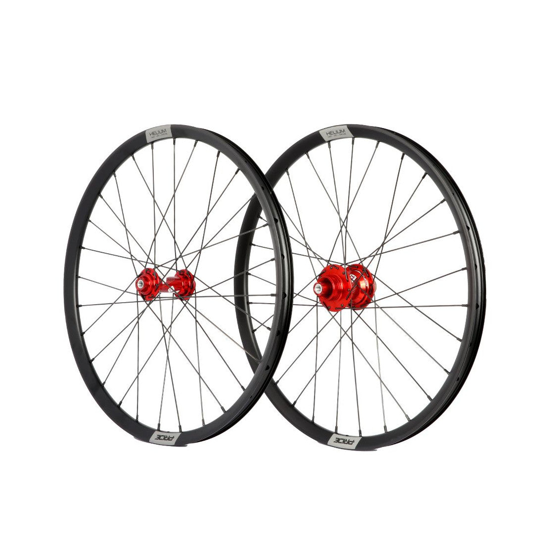 Coppia di ruote PRIDE 20" (451 mm) Control V1 Helium M21 con assi da 10 mm rossa