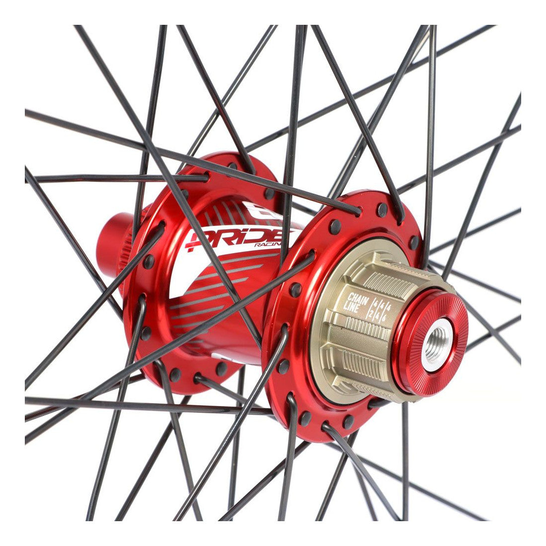 Coppia di Ruote PRIDE 24" (507mm) Control V1 Disc Assi 20/10mm Rossa