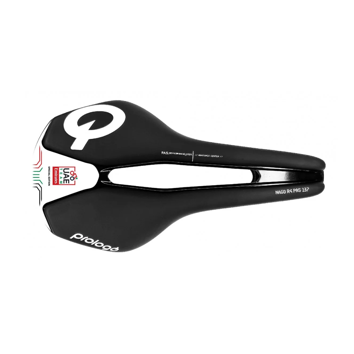 PROLOGO NAGO R4 PAS 137 mm Sella con binari neri/bianchi UAE