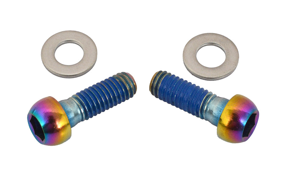 Coppia di viti di fissaggio per staffa SRAM in acciaio inossidabile con finitura Rainbow #00.5318.006.005