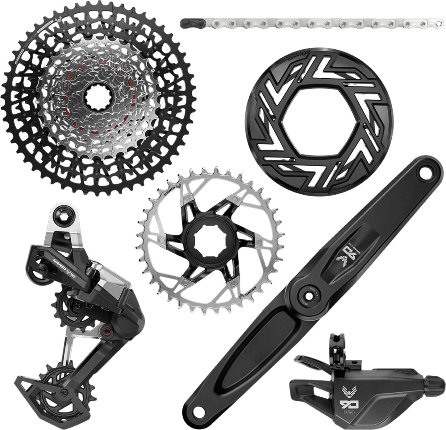 Gruppo SRAM EAGLE 90 T-TYPE 12V 36T VAE alimentatore per motore BROSE/SRAM