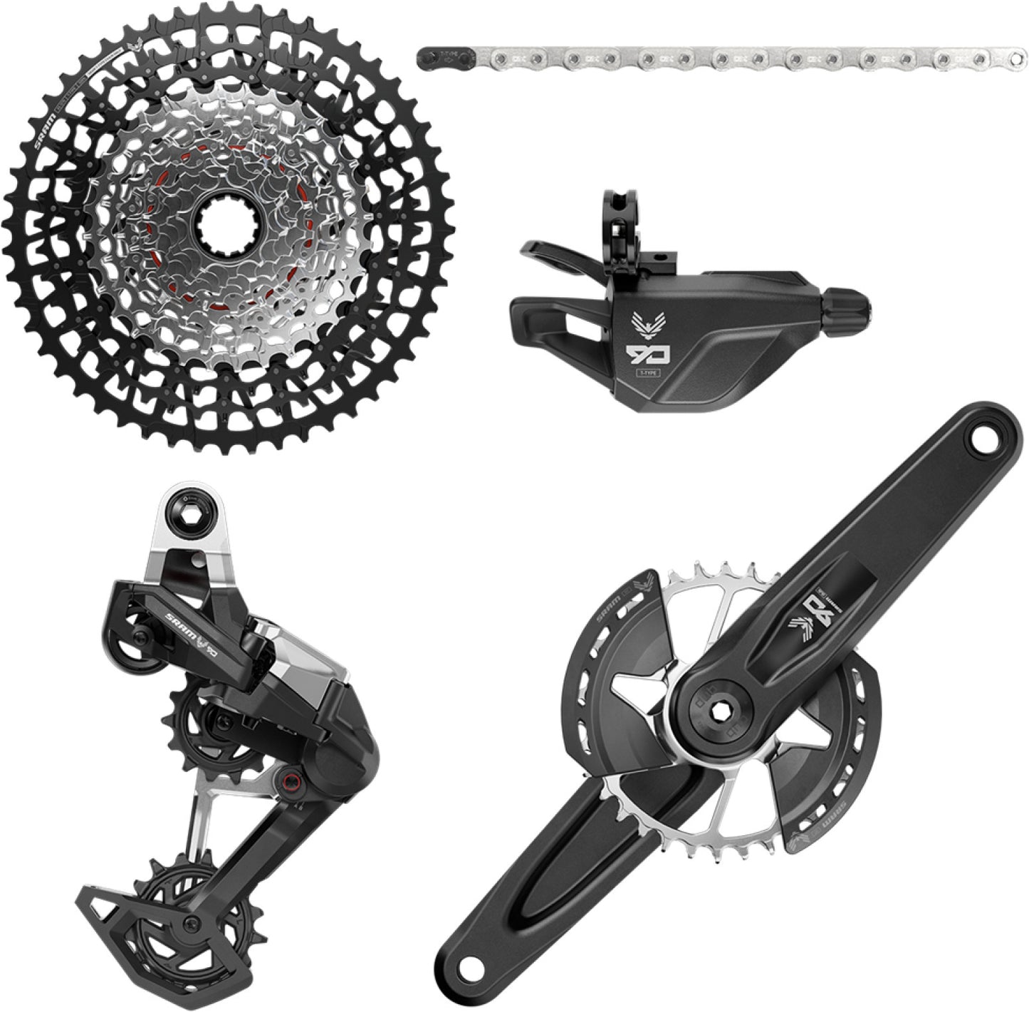 Gruppo SRAM EAGLE 90 T-TYPE DUB 12V 32T 2 Guards
