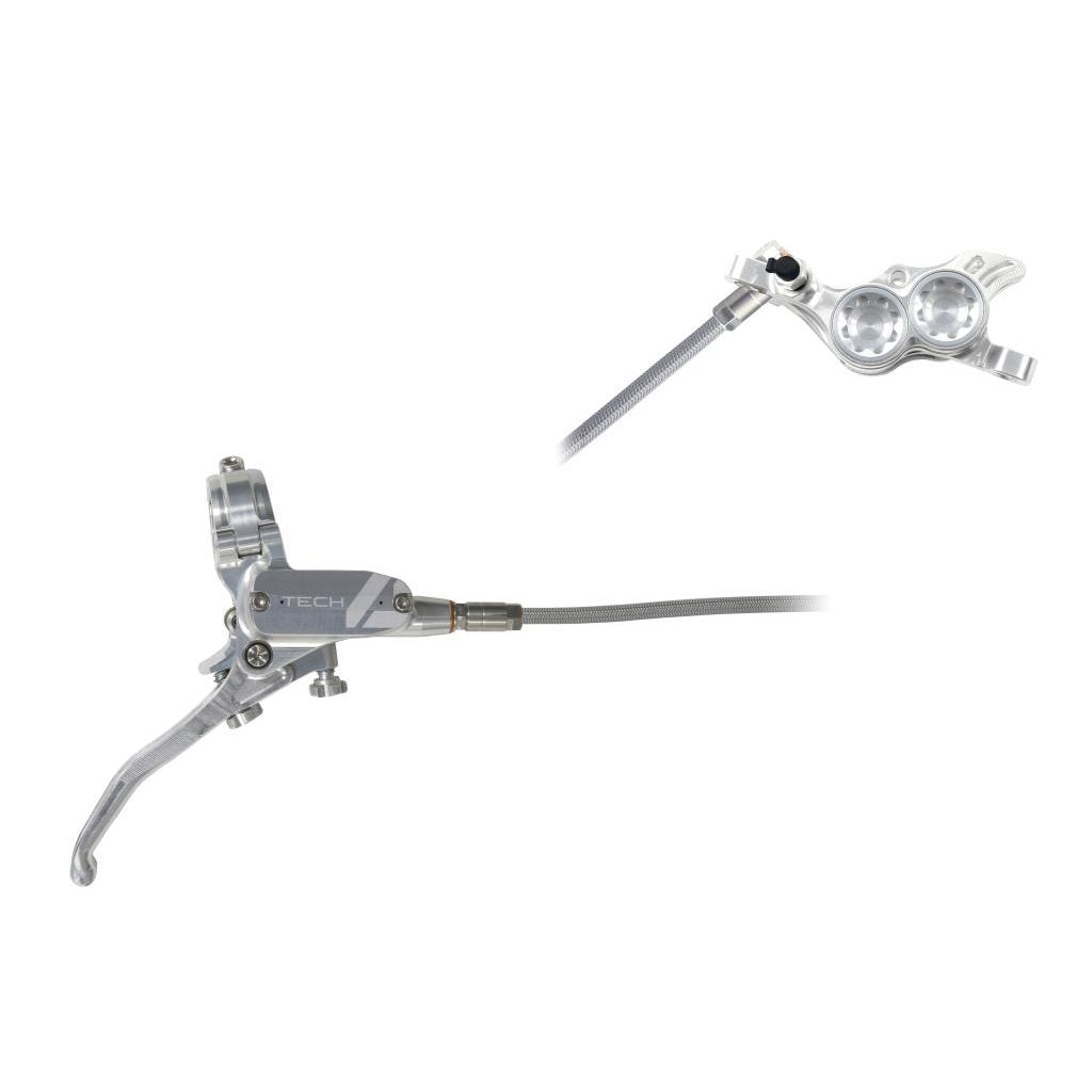 HOPE TECH 4 E4 Tubo freno aeronautico posteriore Argento