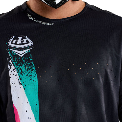 TROY LEE DESIGNS SPRINT FULL PULL Maglia a maniche lunghe nera 2025