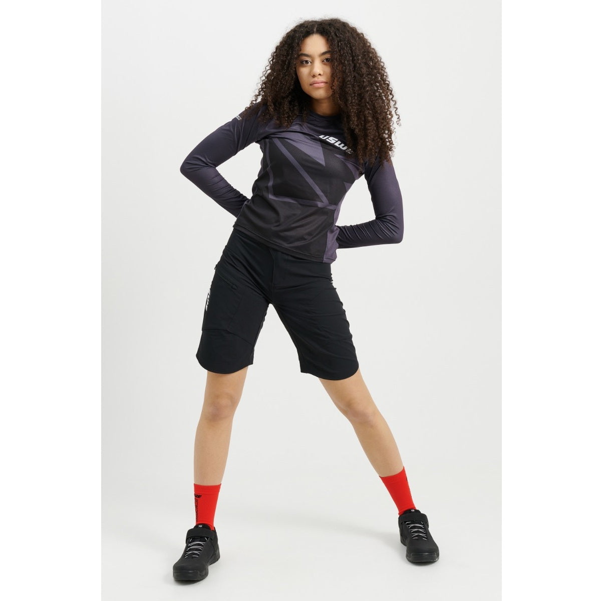 Pantaloncini USWE SKRUBB Donna Nero