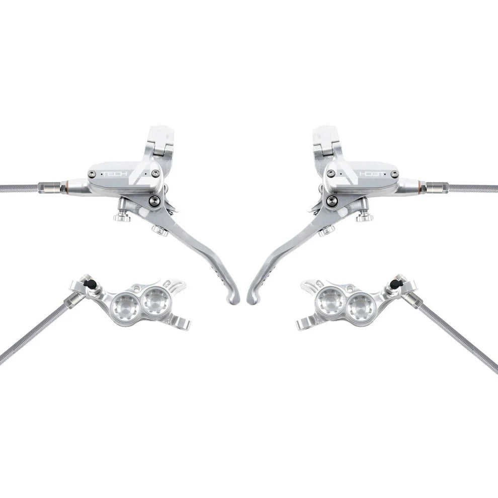 Coppia di freni HOPE TECH 4 V4 Aviation Argento