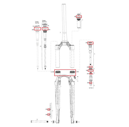 Kit Manutenzione 200 h/Anno ROCKSHOX RUDY XPLR BASE/ULTIMATE A1 (2022)