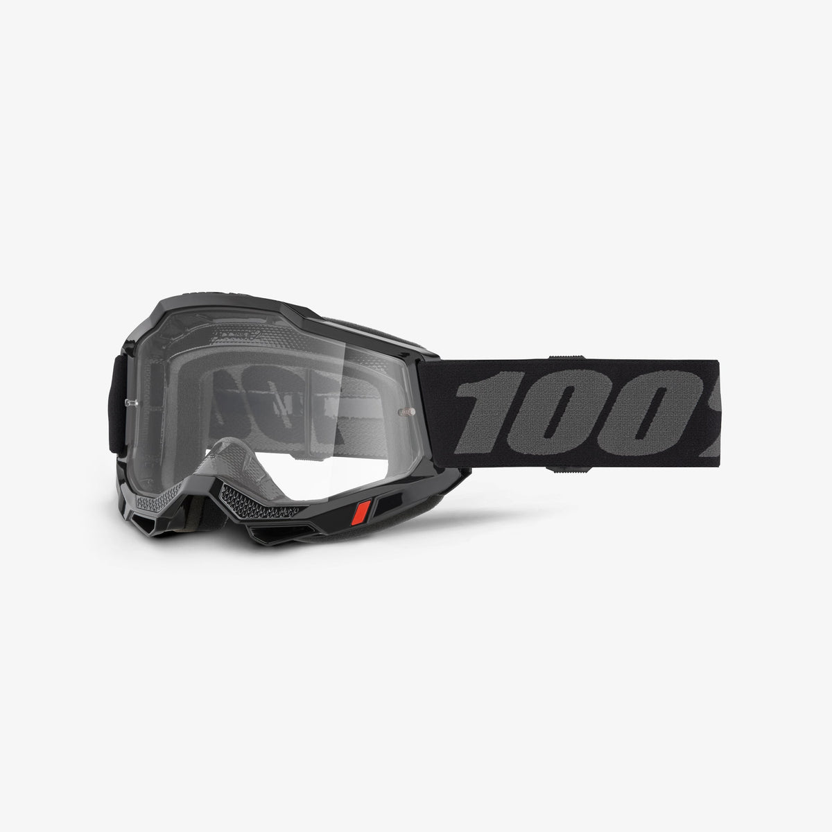Maschera 100% ACCURI 2 nera/grigia con lente trasparente