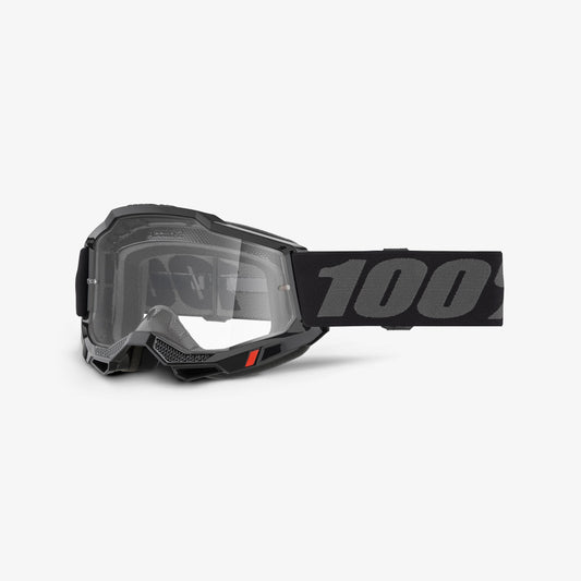 Maschera 100% ACCURI 2 nera/grigia con lente trasparente
