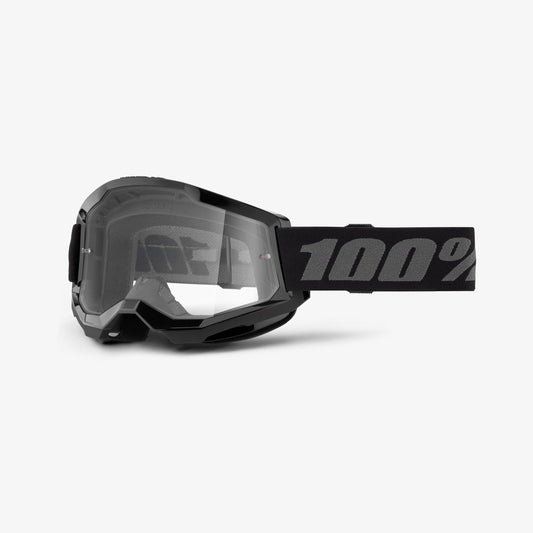 Maschera 100% STRATA 2 Junior Nero Lente Chiara
