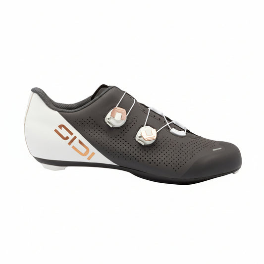 Scarpe da strada Sidi Ergo 6S antracite e bianco, vista laterale esterna