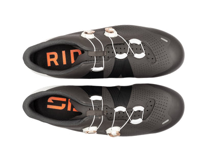 Scarpe da strada Sidi Ergo 6S antracite e bianco, vista frontale