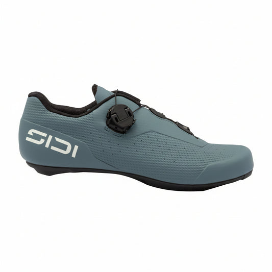 Scarpe da strada Sidi Fast 3 storm grey e ice white, vista laterale esterna