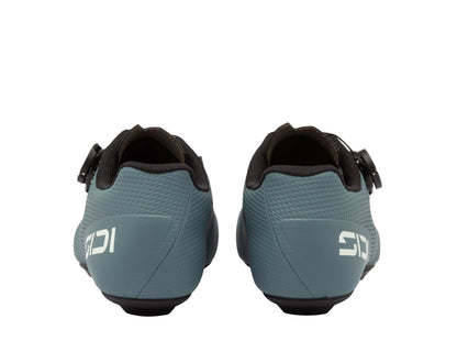 Scarpe da strada Sidi Fast 3 storm grey e ice white, vista posteriore del contrafforte