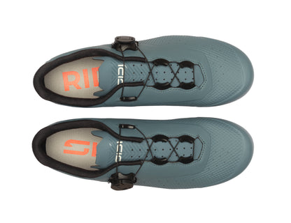 Scarpe da strada Sidi Fast 3 storm grey e ice white, vista frontale