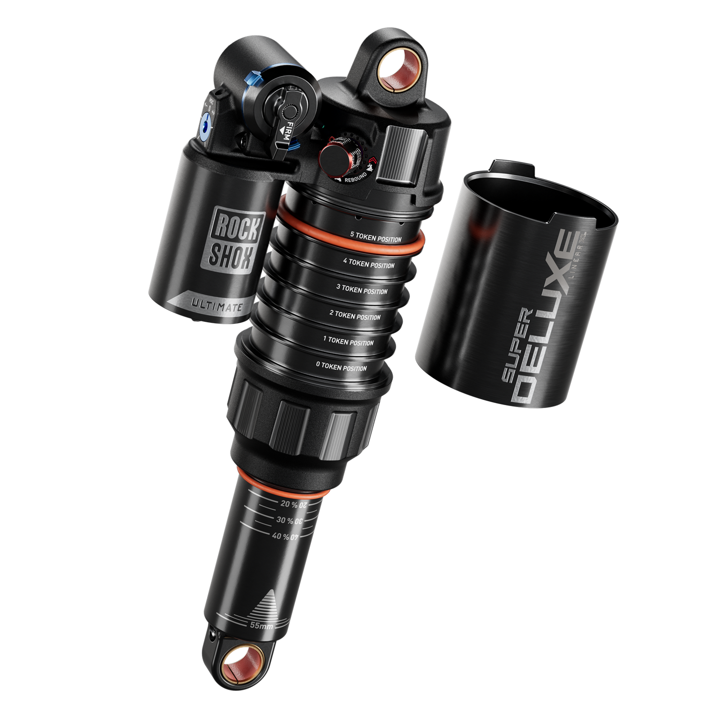 RS Super Deluxe Ultimate RC2T - 230x57.5 Linear XL Air, Token Loc 0, Reb55/Comp37, Lockout45, HB, Std Std (10x54,10x40)D1 Trek Rail Gen4 2020-2024