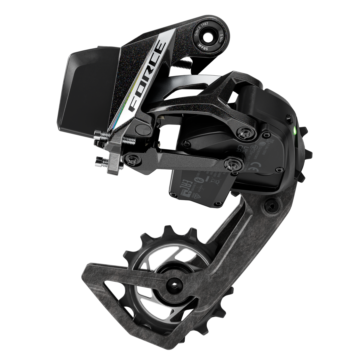 Deragliatore posteriore SRAM FORCE AXS E1 2x12V Max 36T (senza batteria)