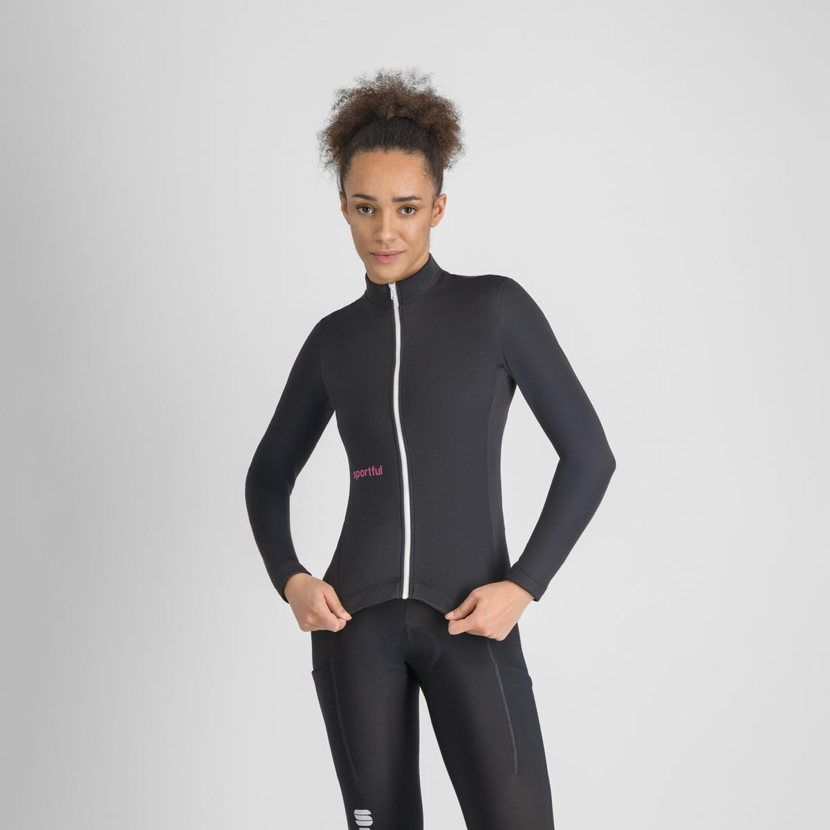 Maglia SPORTFUL CLASSIC da donna a maniche lunghe nera