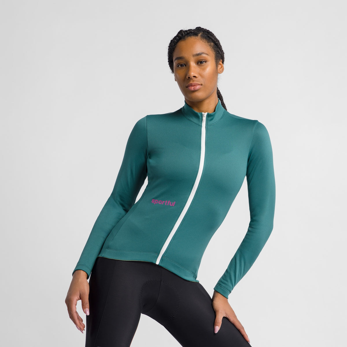 Maglia SPORTFUL CLASSIC da donna a maniche lunghe verde