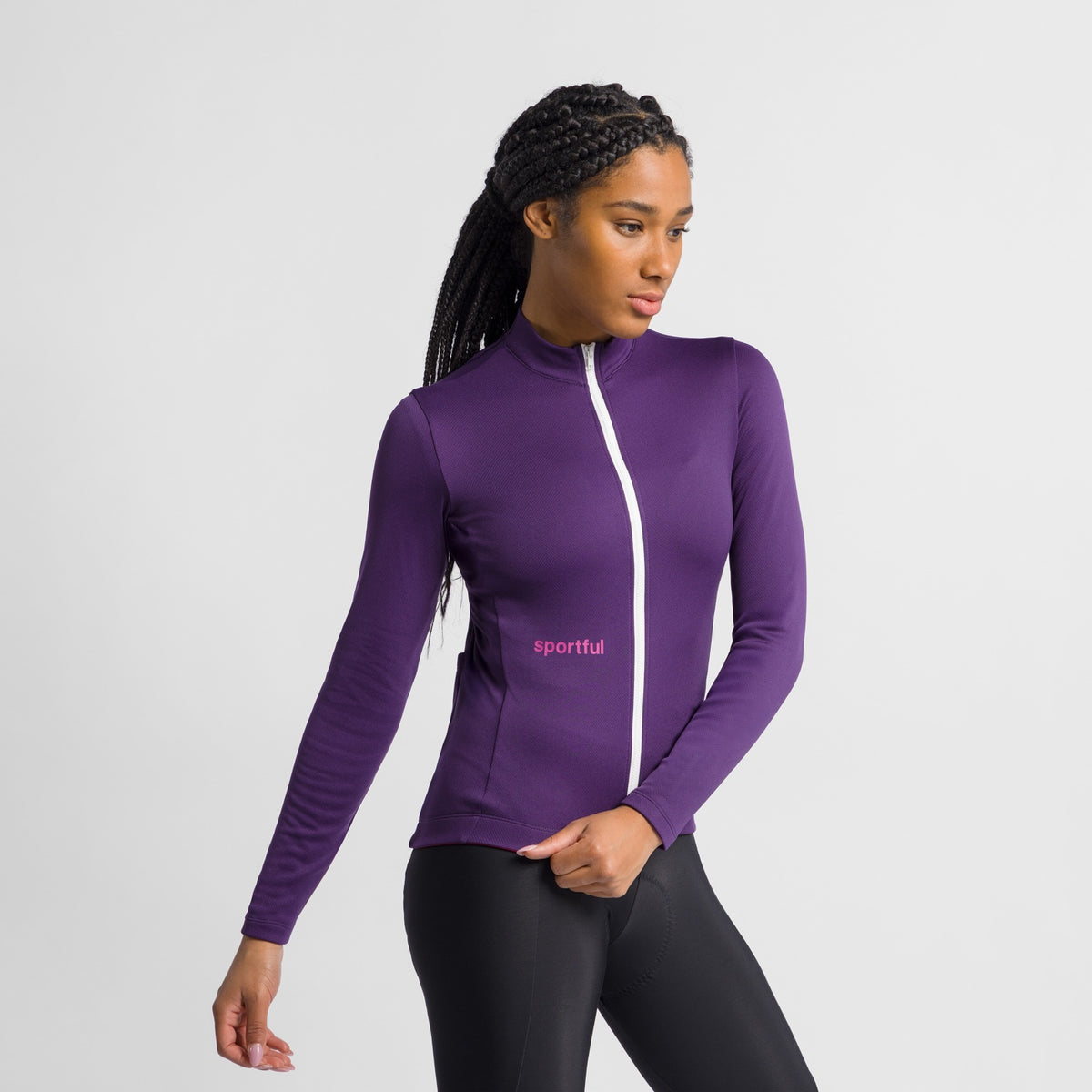 Maglia SPORTFUL CLASSIC da donna a maniche lunghe viola