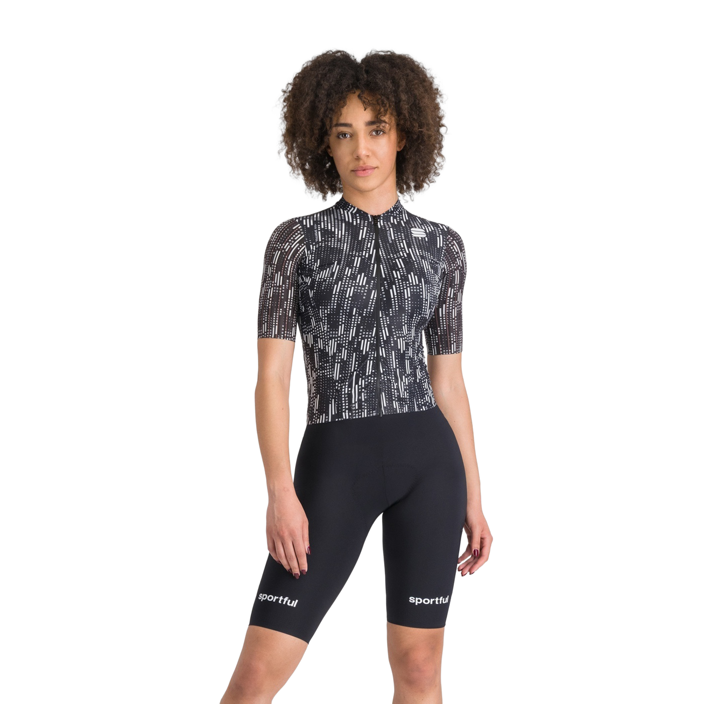 SPORTFUL G-SUIT donna a maniche corte nero/bianco