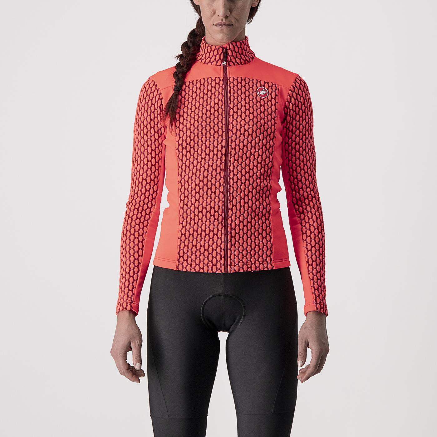 Maglia a maniche lunghe CASTELLI SFIDA 2 Donna Rosa/Bordeaux