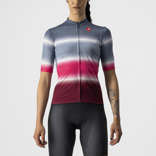 Maglia CASTELLI DOLCE Donna a manica corta Blu/Bordeaux