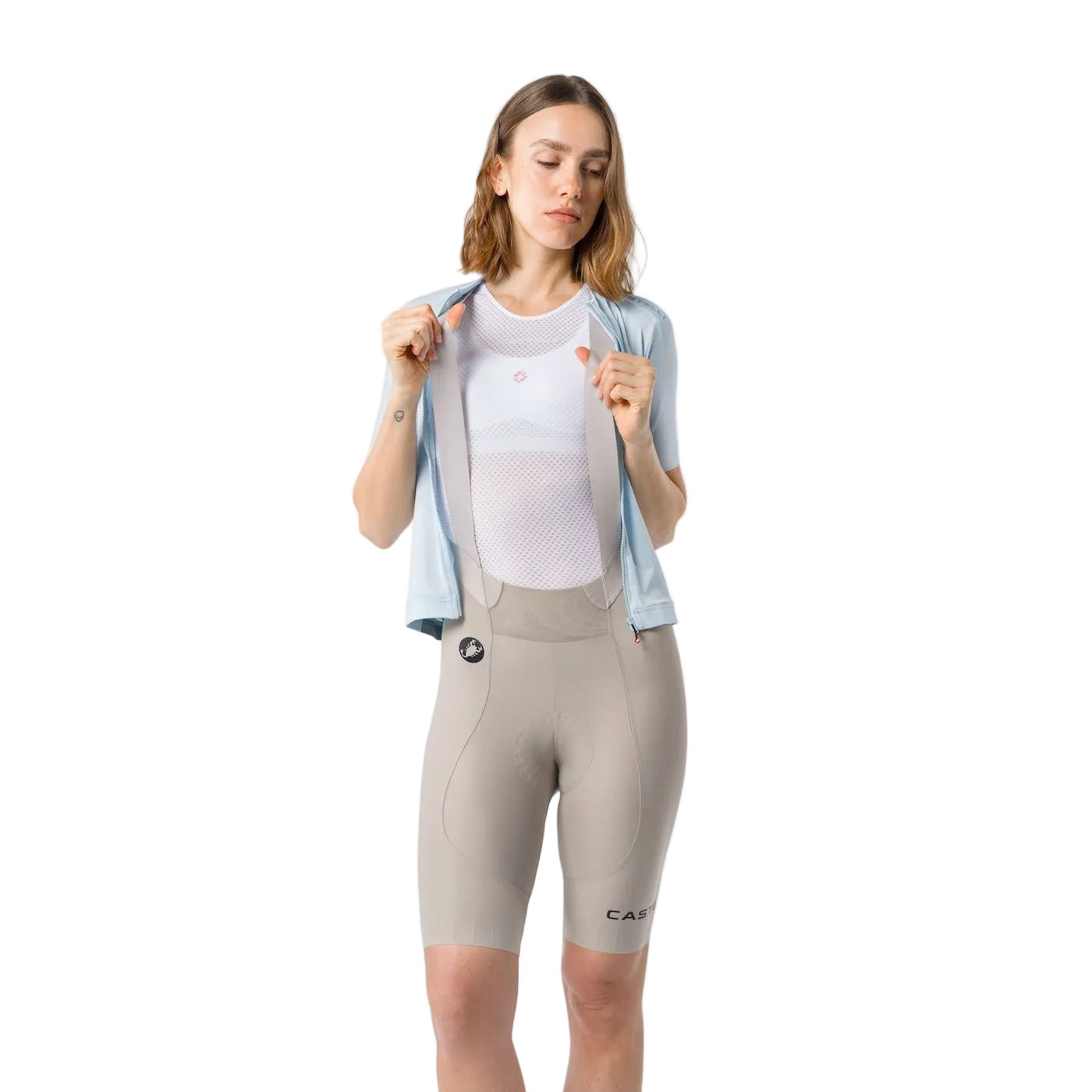 CASTELLI ESPRESSO 2 W DT Donna Argilla Grigio Bib Tight