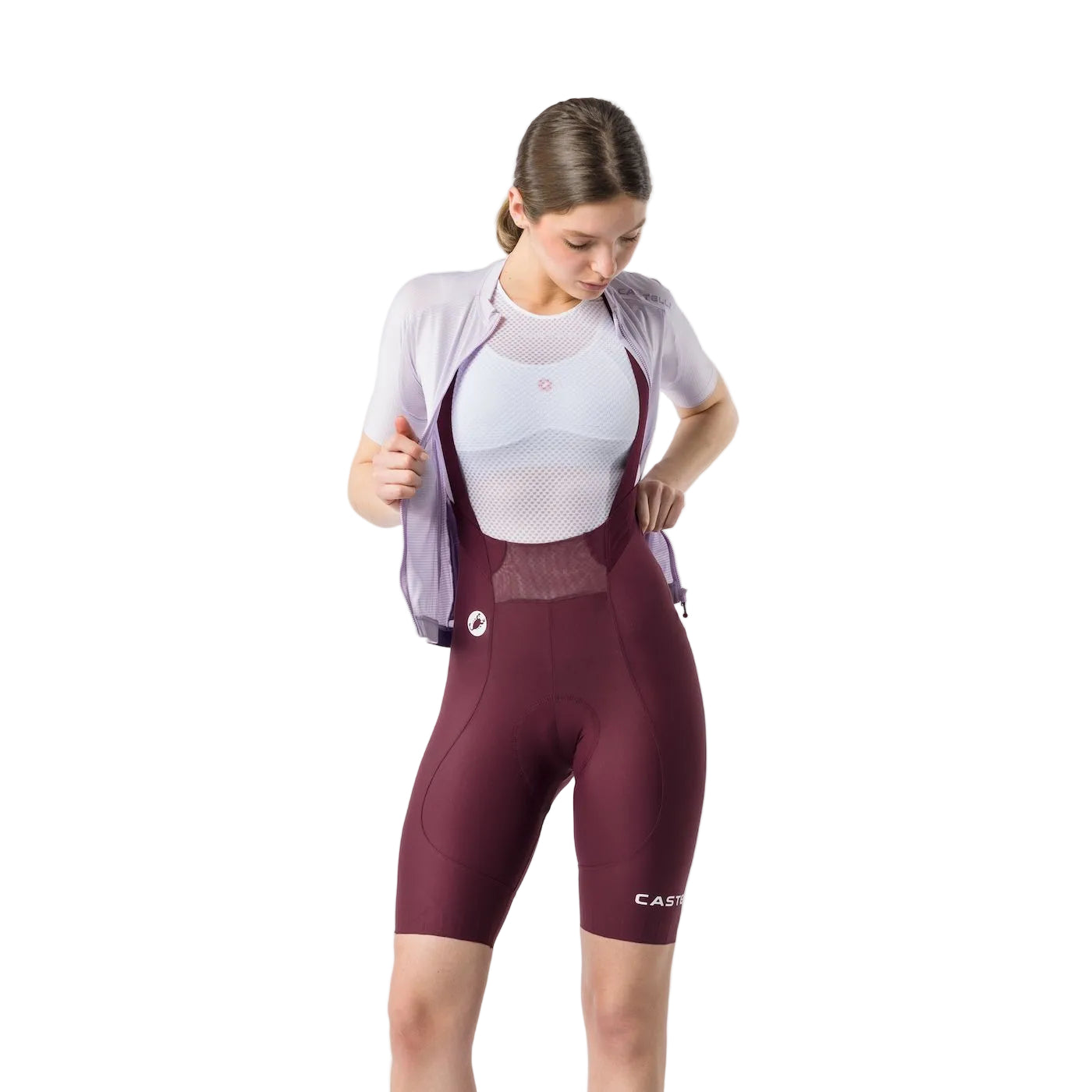 CASTELLI ESPRESSO 2 W DT Donna Bordeaux Bib Tight