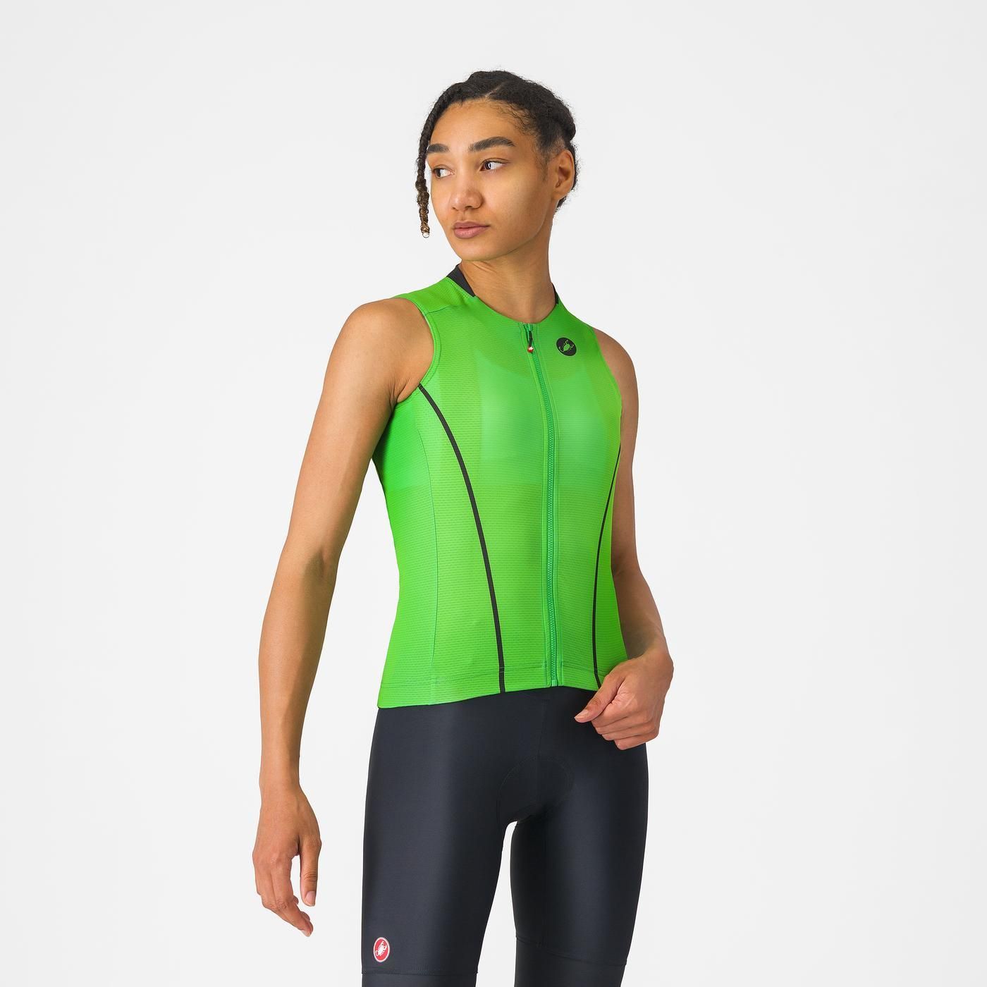 Maglia senza maniche CASTELLI ANIMA FLOW Donna Verde